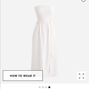 Banana Republic white linen dress